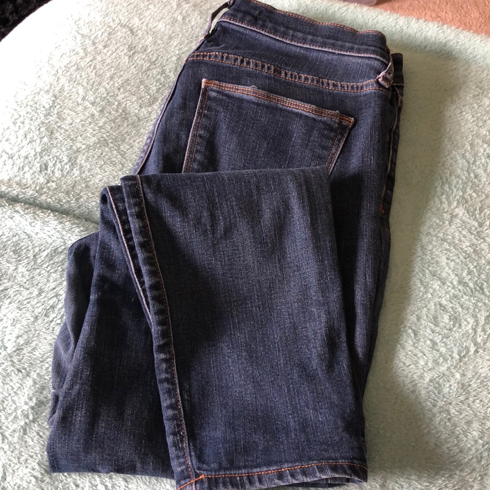 GAP jeans, size 27. Skinny ankle fit. Some wear on inside thigh areas.